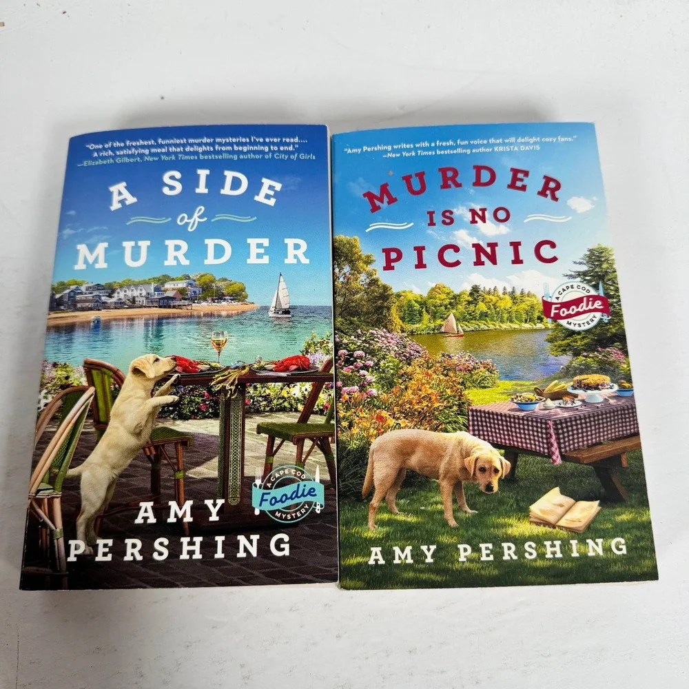 A Side of Murder & Murder Is‎ No Picnic Amy Pershing First Ed. Cape Cod Foodie